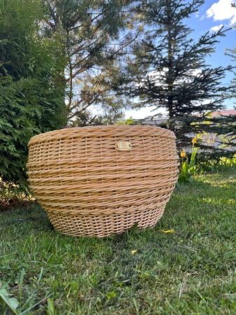 Кашпо-Вазон из искусственного ротанга карри 45 литров